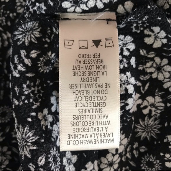 Max Studio Black&White Floral Ruffle Wrap Midi Dress - Picture 7 of 7